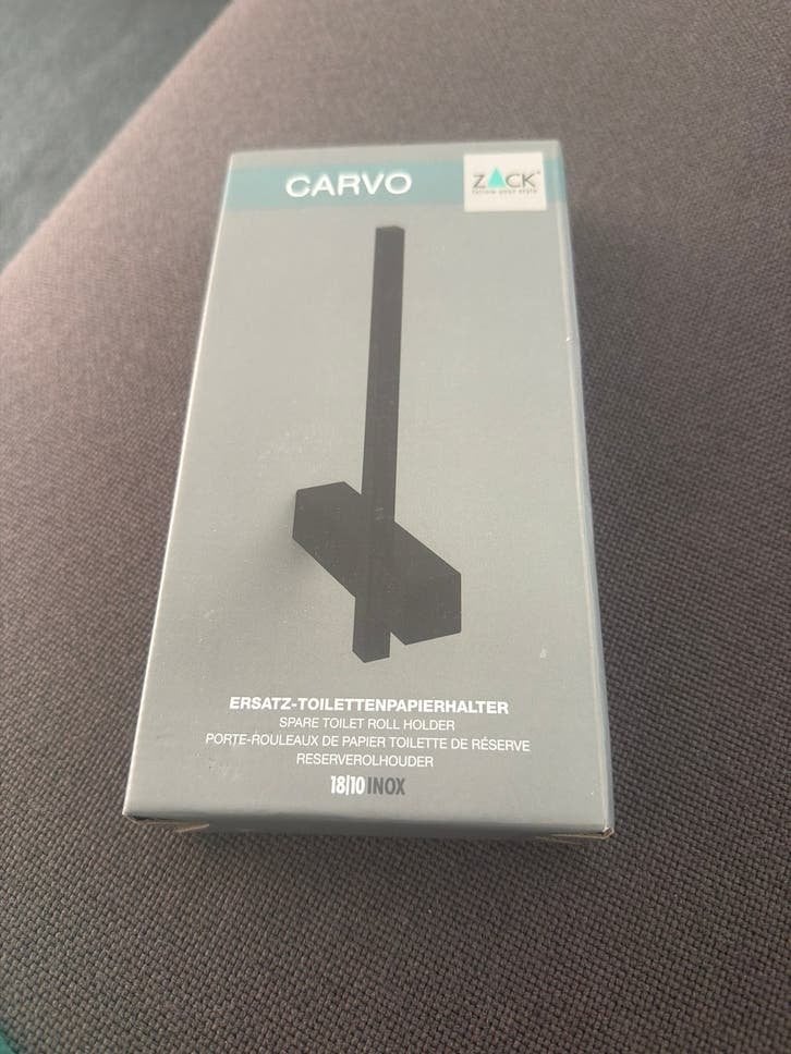 Zack Carvo Handdoekhaak en Reserverolhouder Zwart, Nieuw, Ophalen of Verzenden, Handdoekhaak, Overige merken