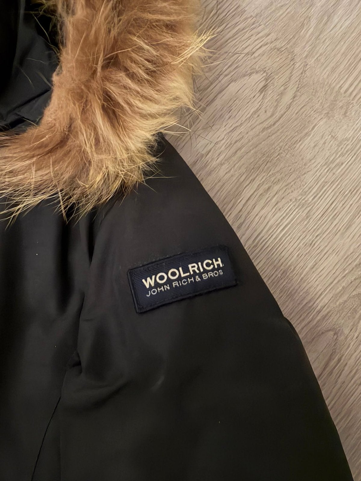 Woolrich John Rich & Bros. Winterjas met Bontkraag, Ophalen of Verzenden, Zo goed als nieuw, Maat 38/40 (M), Zwart