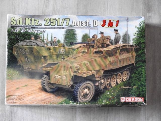Dragon SdKfz 251/7 Ausf D  3 in 1, 1:32 tot 1:50, Overige typen, Zo goed als nieuw, Ophalen