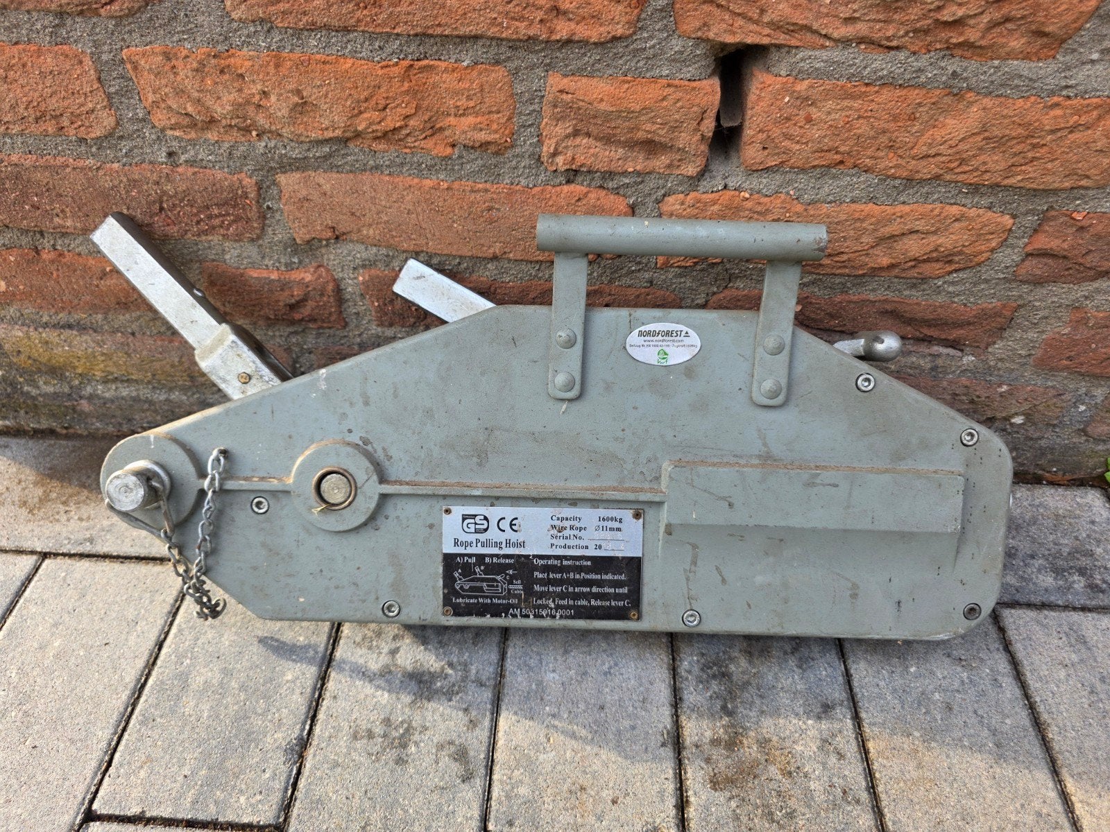 2x Tirfor lier zeer sterk met staalkabel, Ophalen, Gebruikt, Handmatig