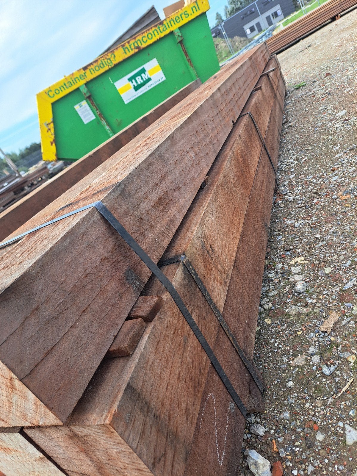 hardhouten azobe palen 15 x 15 x 450 cm te koop!, Ophalen of Verzenden, 250 cm of meer, Palen