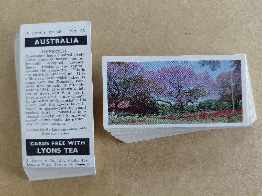 Australia complete set 48 tea cards Lyons Tea 1959, Verzamelen, Ophalen, Gebruikt