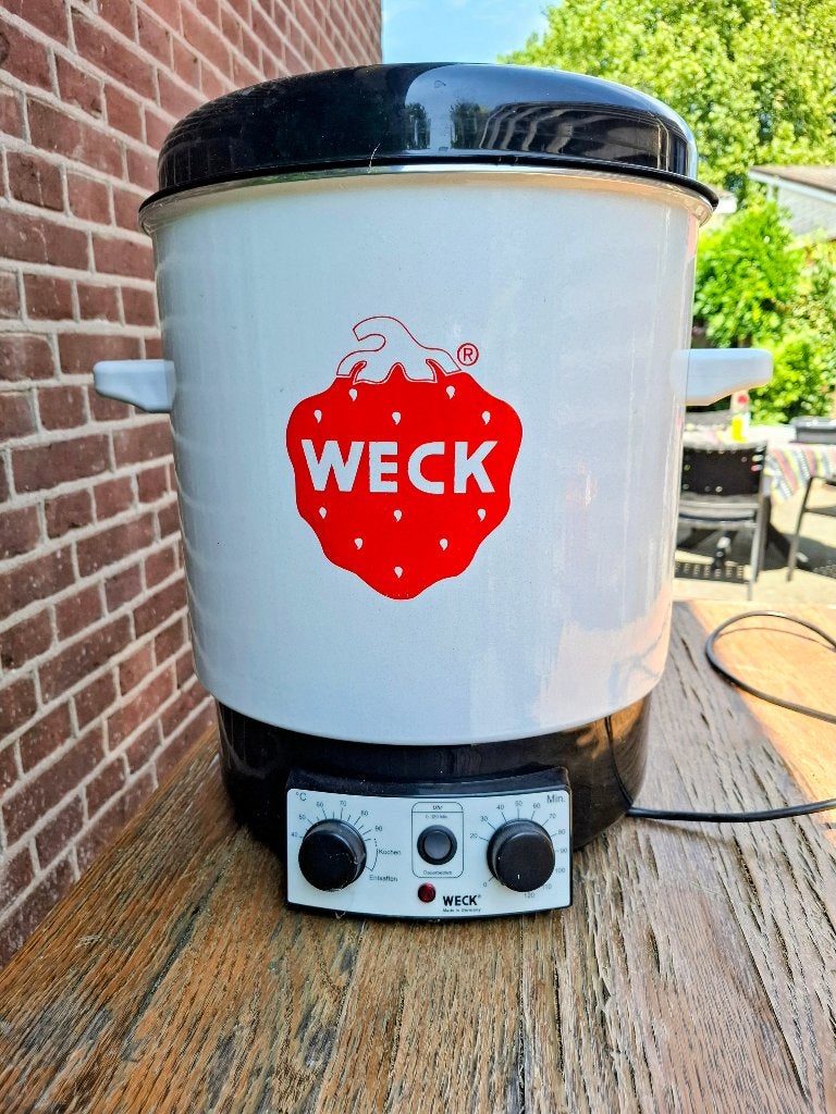 Te koop elektrische weckketel + weckpotten, Ophalen, Gebruikt