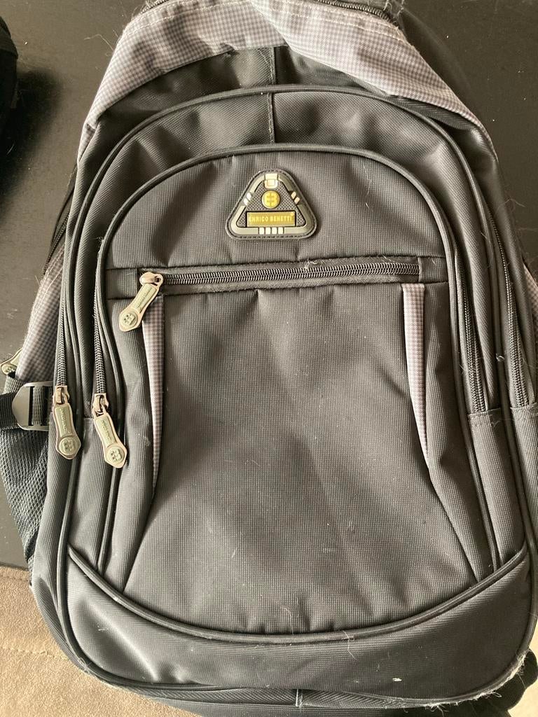 Enrico Benetti Laptop/Schooltas - Zwart, Ophalen, Rugtas, Zwart, 40 tot 50 cm
