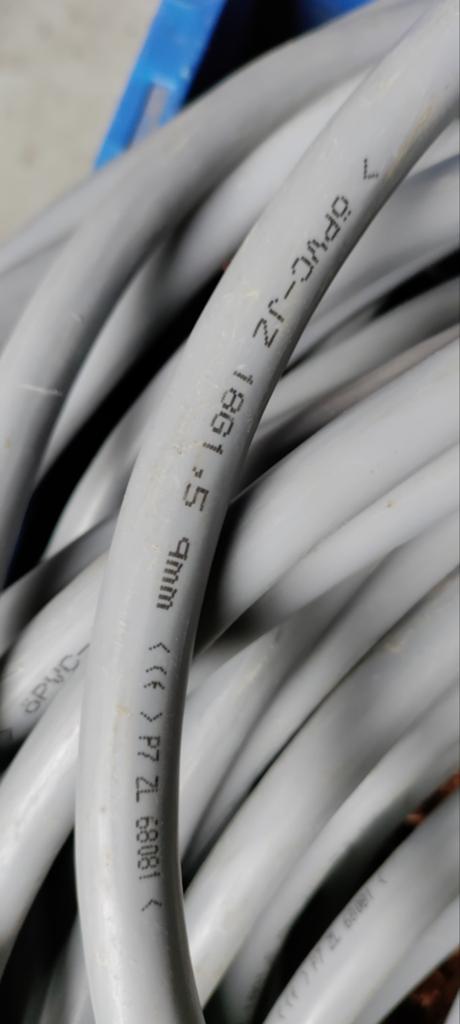 40mt. OPVC-JZ 18x1.5mm Kabel, Ophalen of Verzenden, Zo goed als nieuw, Kabel of Snoer