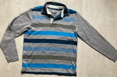 Heren Polo Lange Mouwen Maat L van Human nature, Maat 52/54 (L), Blauw, Ophalen of Verzenden, Gedragen
