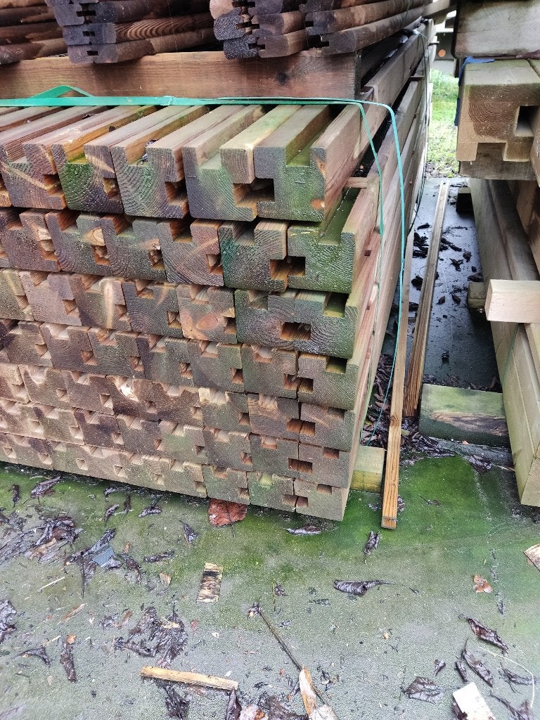90x90 lang 2,40m bruin geïmpregneerd 89stuks prijs 10, Ophalen, Nieuw, 250 cm of meer, Balken