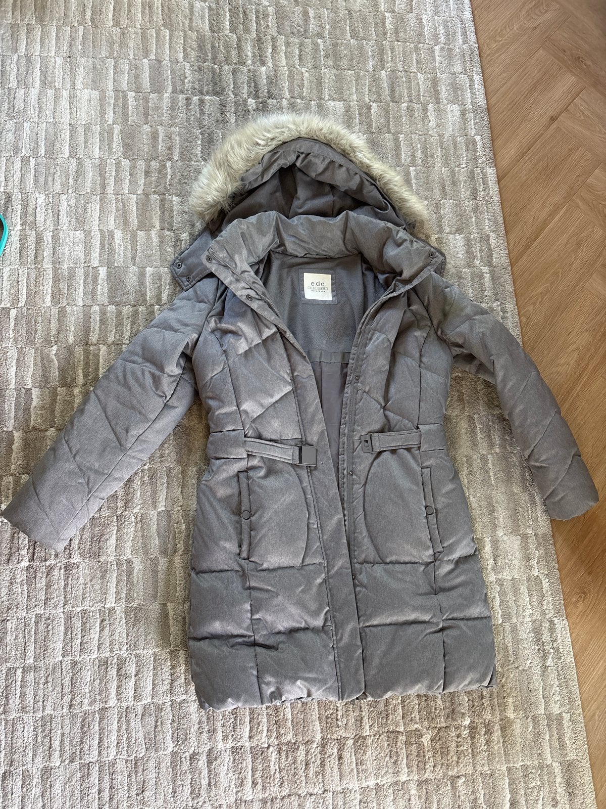 Nieuwe EDC winterjas met afritsbare capuchon, Ophalen of Verzenden, Nieuw, Maat 38/40 (M), Grijs