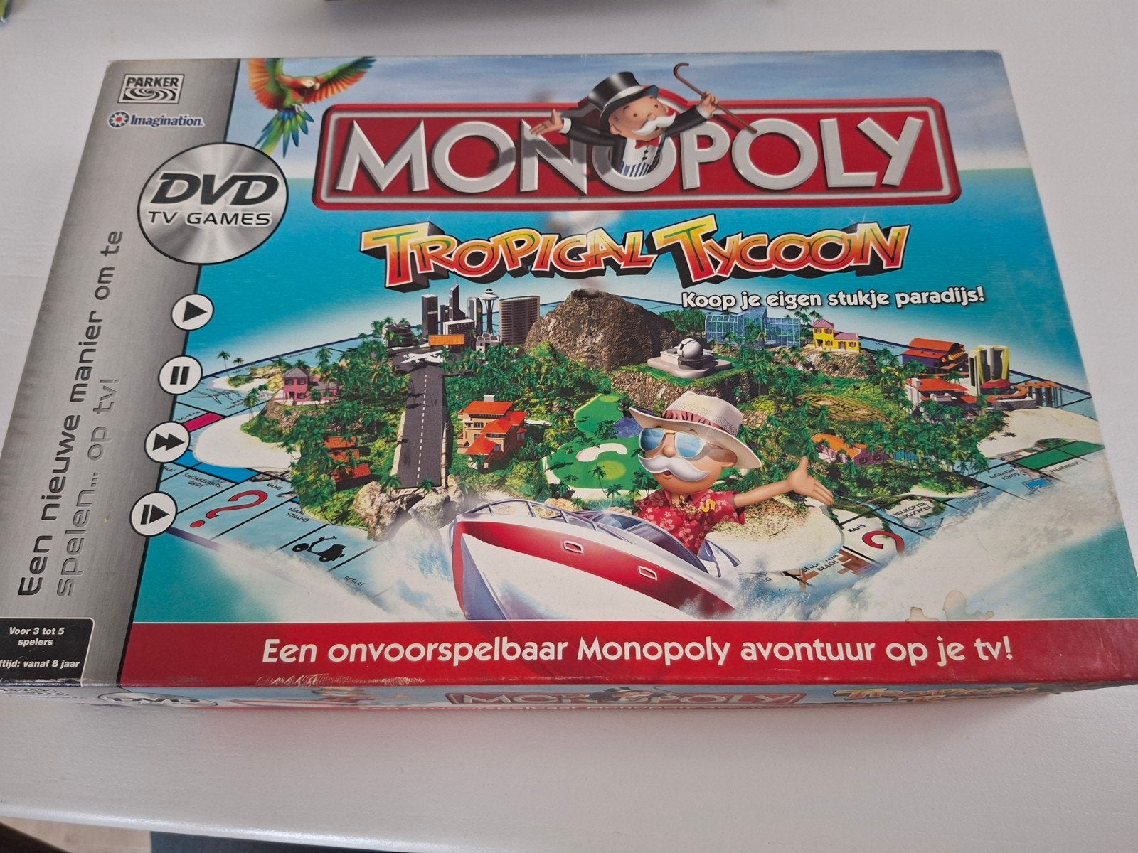 Monopoly Tropical Tycoon DVD TV Games, Hobby en Vrije tijd, Drie of vier spelers, Ophalen, Gebruikt, Parker