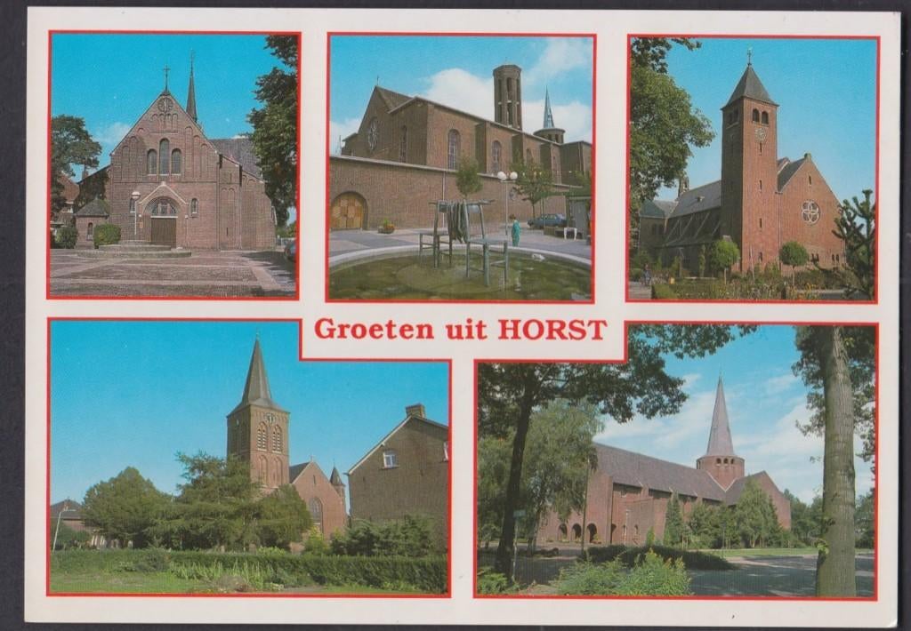 5 Kerken Horst America Hegelsom Meterik en Melderslo, Verzenden, 1980 tot heden, Ongelopen, Limburg