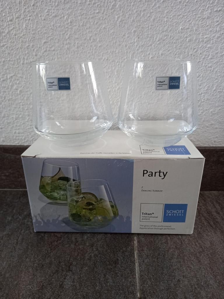 Schott Zwiesel Party Dancing Tumblers - 2 Glazen Nieuw, Ophalen, Nieuw