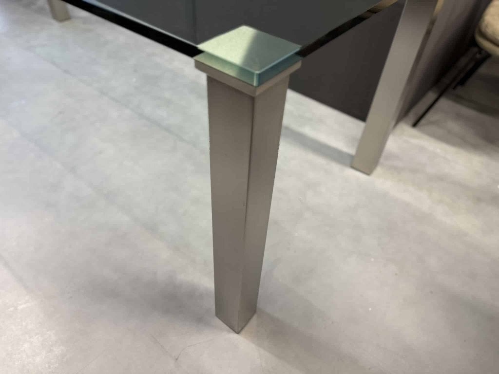 Zumsteg Eetkamertafel Glas Tafel 220x90xH73, 50 tot 100 cm, Vijf personen of meer, 200 cm of meer, Rechthoekig