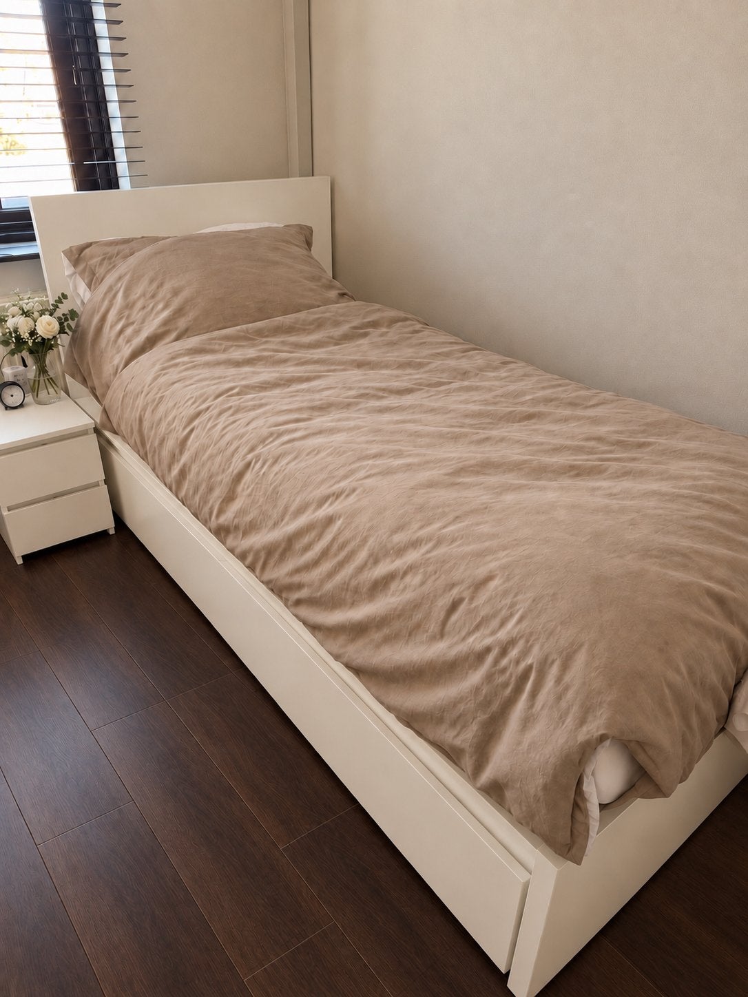 IKEA Malm bed 90x200 wit met 2 lades, Ophalen, Gebruikt, 90 cm, Eenpersoons