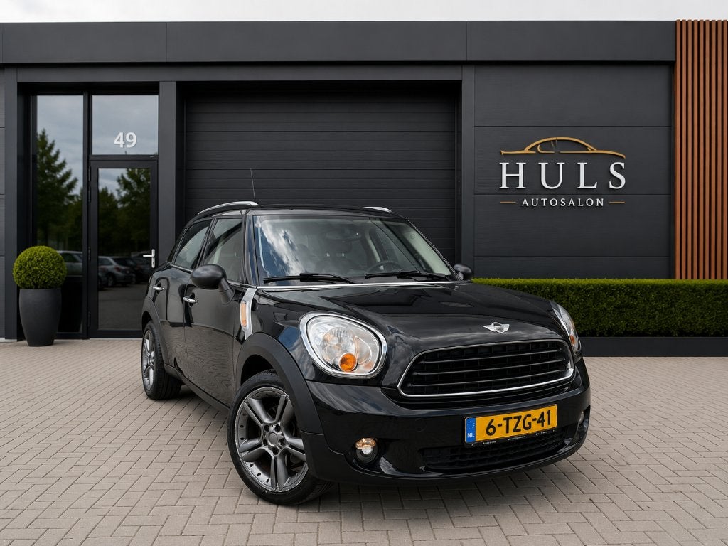Mini Countryman 1.6 One Salt Automaat | Leder | Stoelverw |, Zwart, Zwart, Bedrijf, Elektrische buitenspiegels