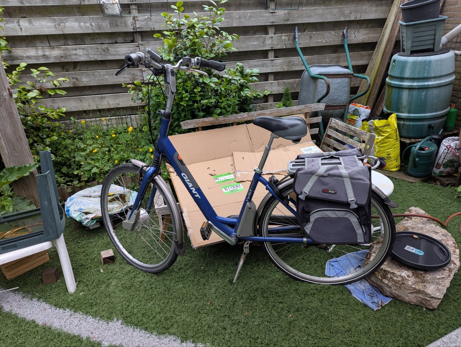 Giant Twist 1.1 electrische damesfiets. Blauw., Minder dan 30 km per accu, Gebruikt, 55 tot 59 cm, Giant