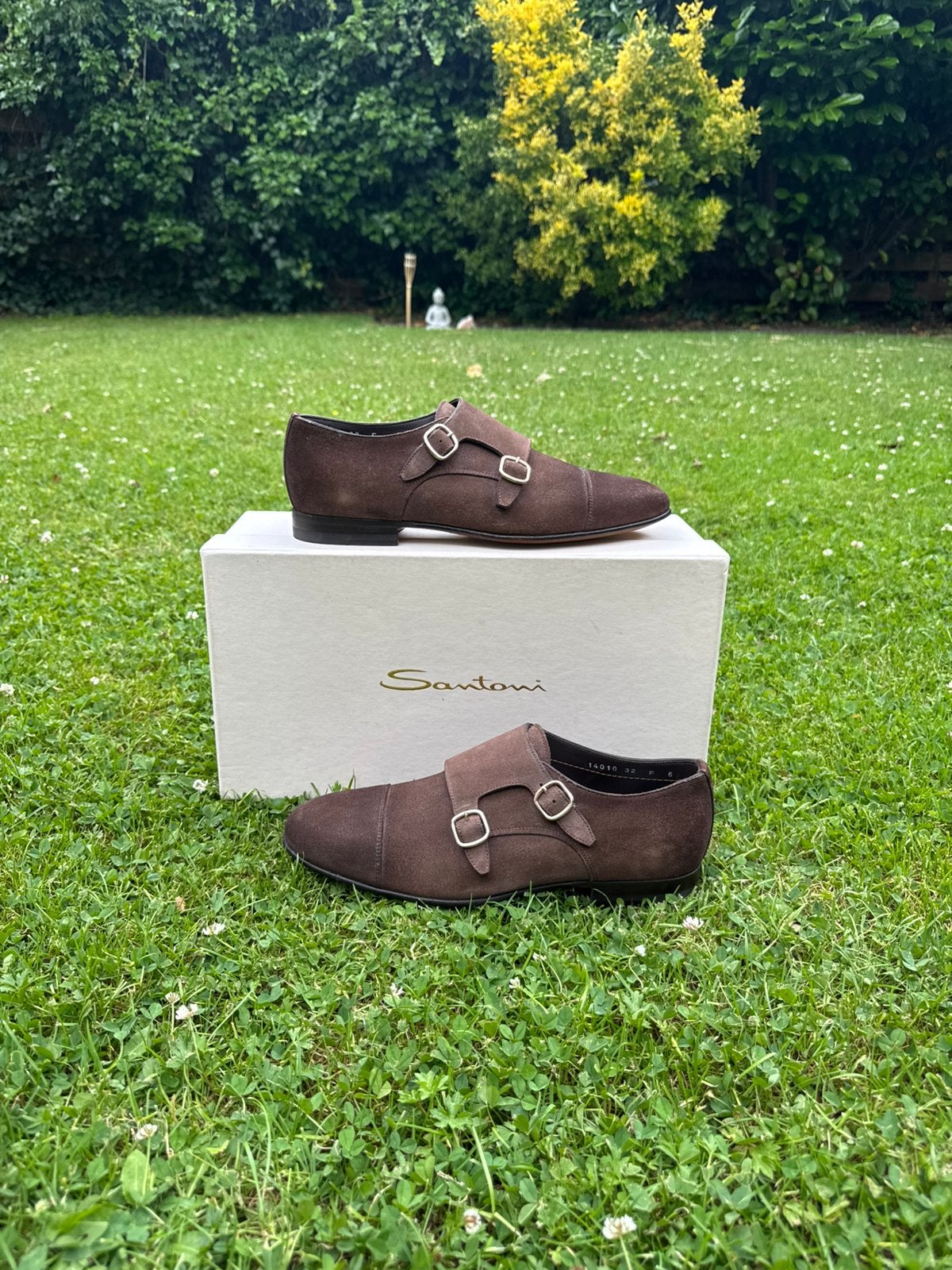 Santoni gesp schoenen bruin uk6/eu40, Ophalen of Verzenden, Zo goed als nieuw, Bruin, Loafers