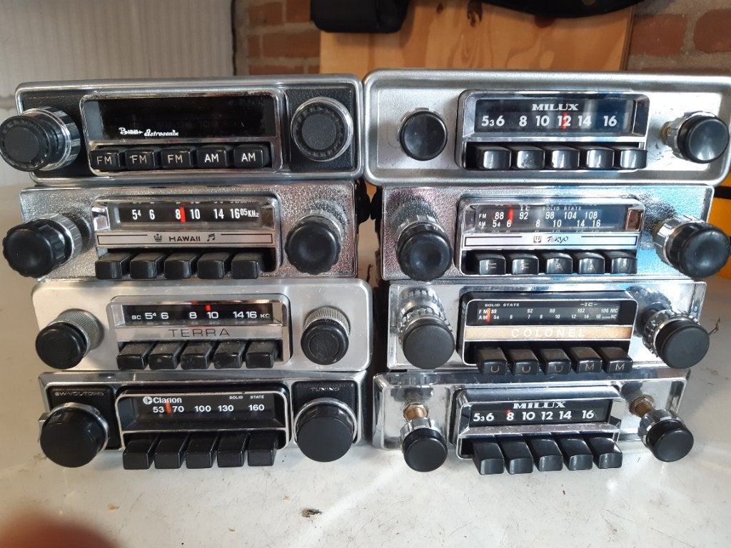 Partij oldtimer autoradio's, Auto diversen, Ophalen of Verzenden, Gebruikt