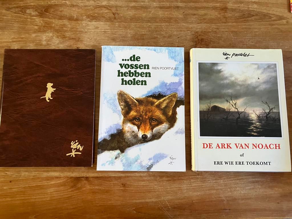 3x Rien Poortvliet vossen honden en de ark van noach, Ophalen of Verzenden, Zo goed als nieuw, Overige onderwerpen