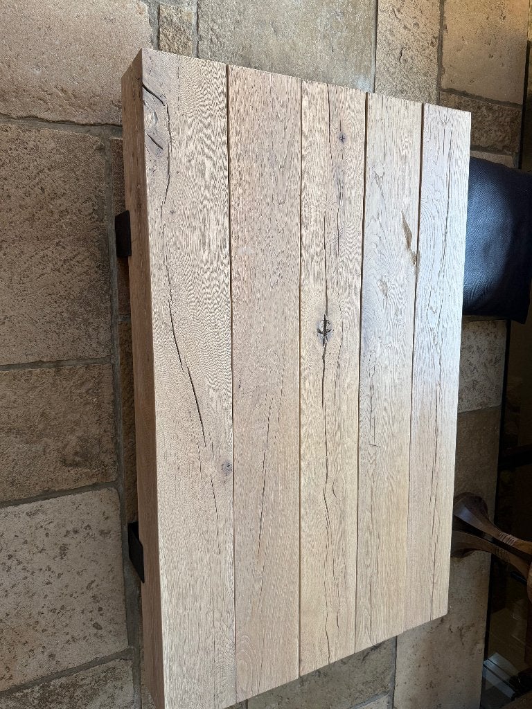 Salontafel design, Ophalen, Gebruikt, 100 tot 150 cm, Eikenhout