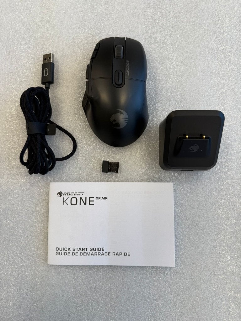 roccat kone xp air black, Rechtshandig, Muis, Gebruikt, Info@opruimdeals.nl