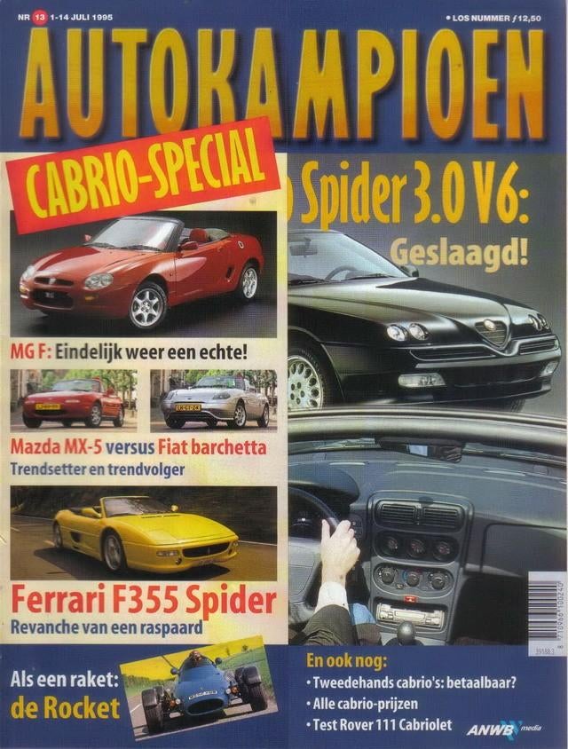 Autokampioen 13 1995 : Alfa Romeo Spider - Mazda MX5 - MGF, Ophalen of Verzenden, Gelezen, Algemeen