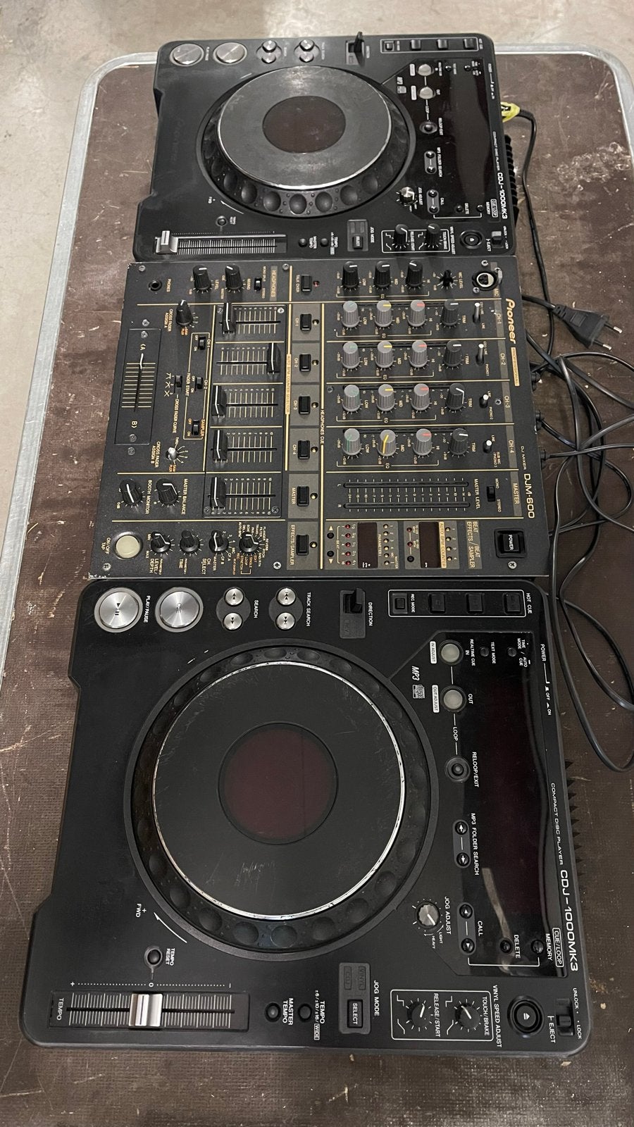 Pioneer DJ-set: 2x CDJ-1000MK3 en DJM-600 mixer, Ophalen of Verzenden, Gebruikt, Dj-set, Pioneer