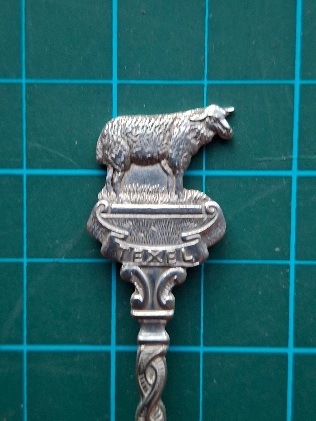 lepeltje, Texel met afb. Schaap., Ophalen of Verzenden, Gebruikt