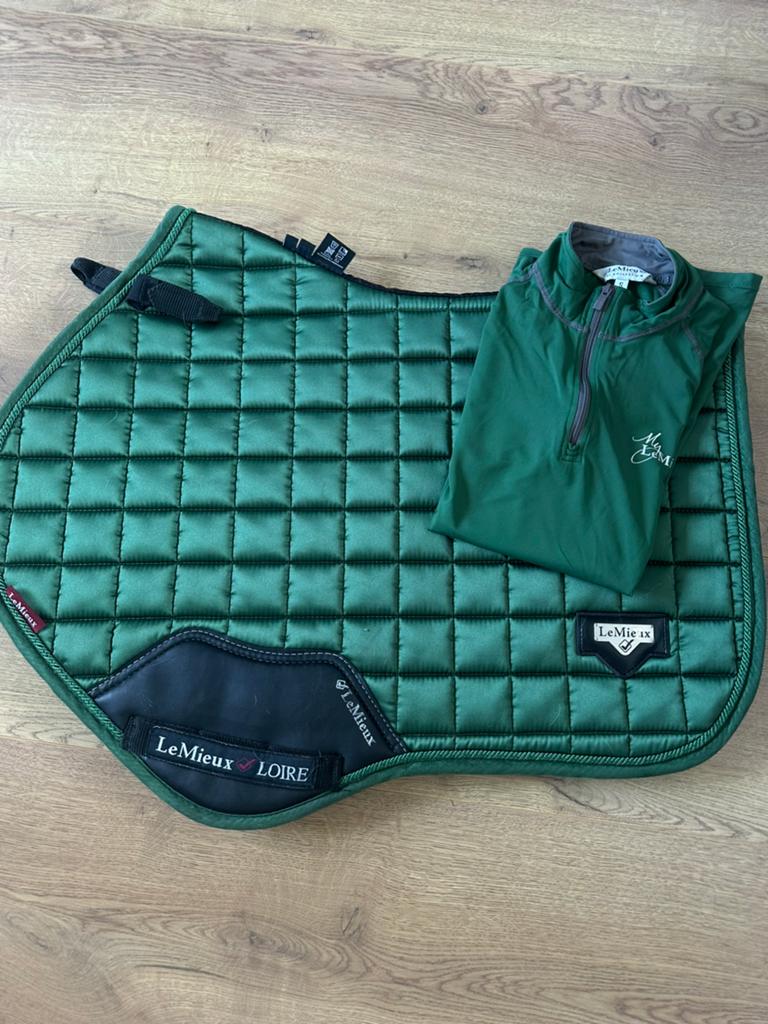 Hunter green springdekje lemieux maat L+baselayer maat S, Full (L), Ophalen of Verzenden, Zo goed als nieuw, Springdekje