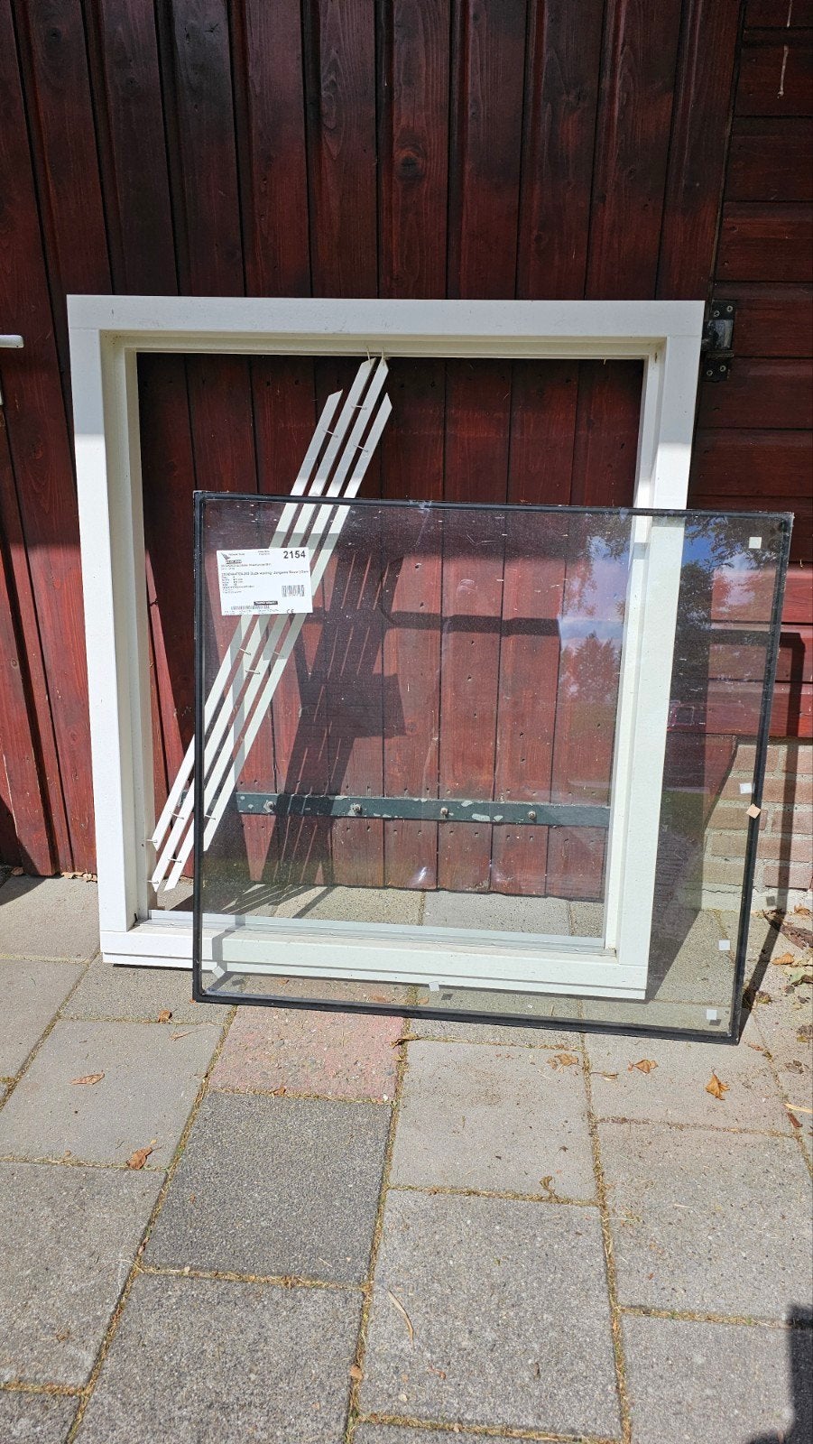 Nieuw kozijn met dubbel glas., Ophalen, Gevelraam of Ruit, 80 tot 120 cm, 80 tot 120 cm