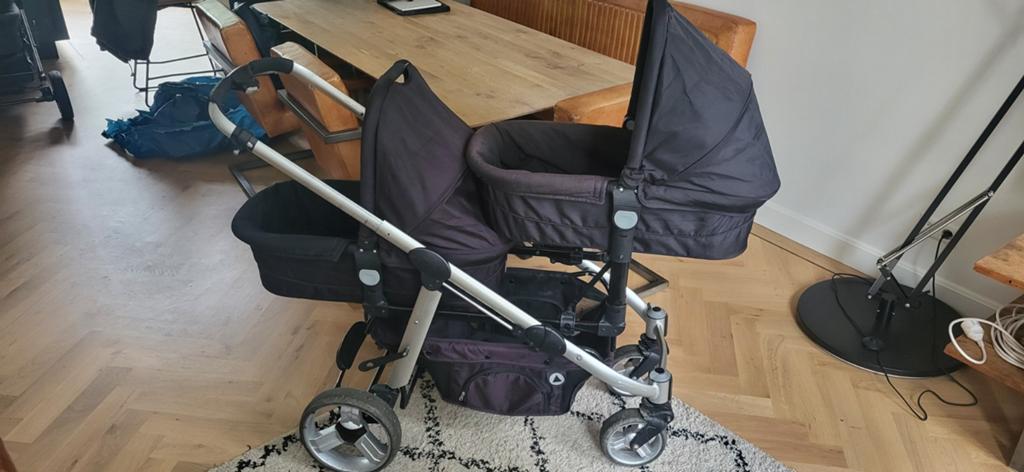 Topmark duo/twin kinderwagen zwart, Ophalen, Gebruikt, Overige merken