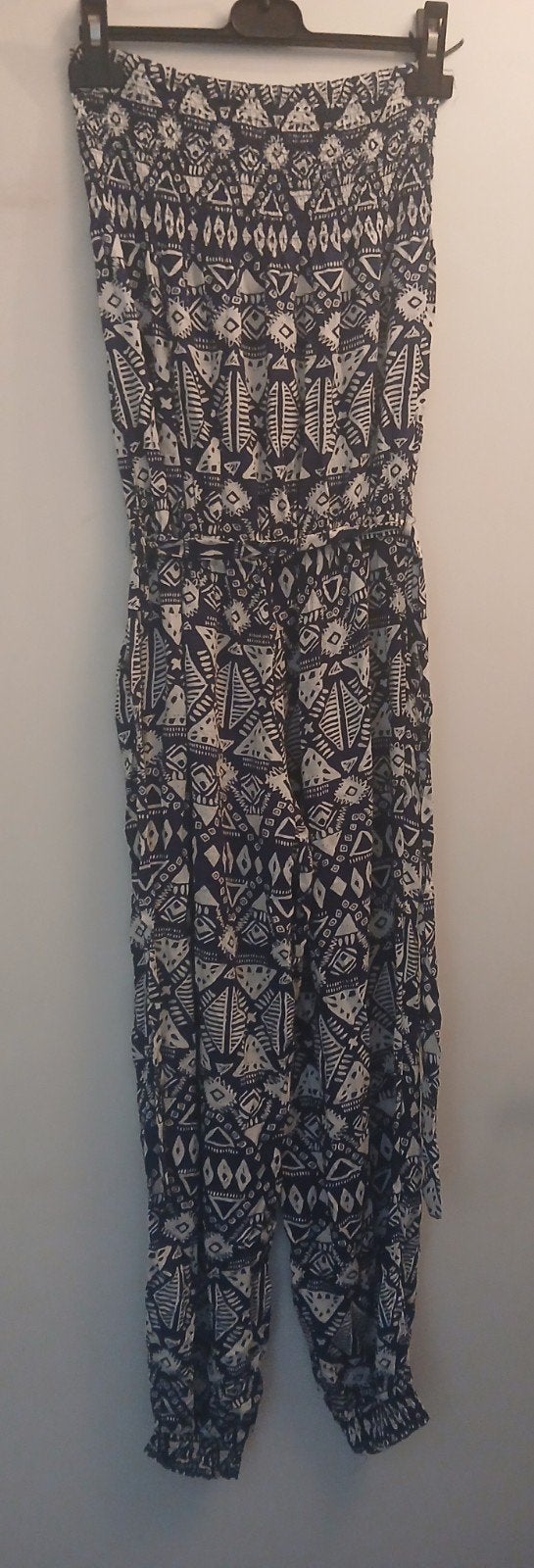 Jumpsuit met aztek print, Kleding | Dames, Jumpsuits, Maat 38/40 (M), AIRISA, Blauw, Ophalen of Verzenden