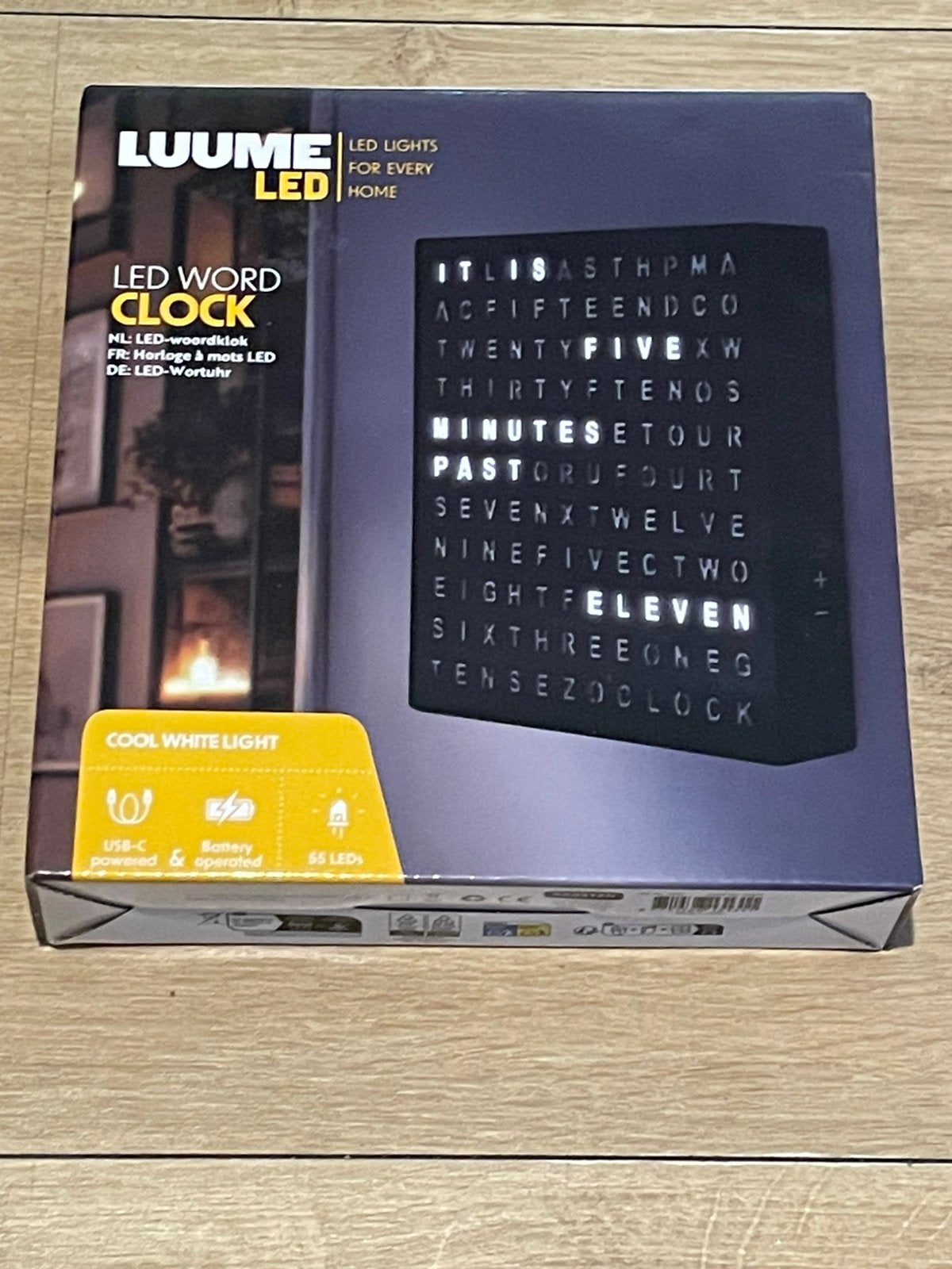 Luume led clock klok, Ophalen, Wandklok, Stil uurwerk, Zo goed als nieuw