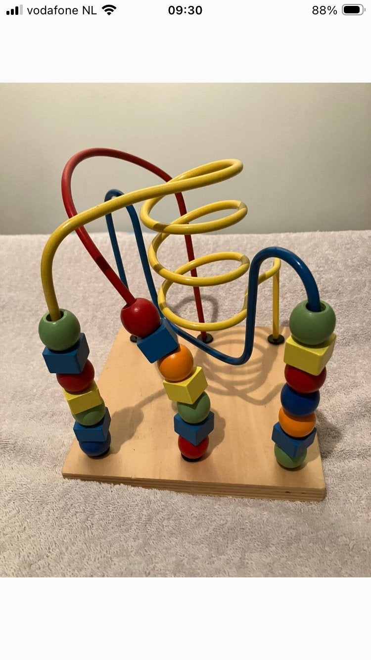 Houten kralen labyrint, Kinderen en Baby's, Ophalen, Zo goed als nieuw