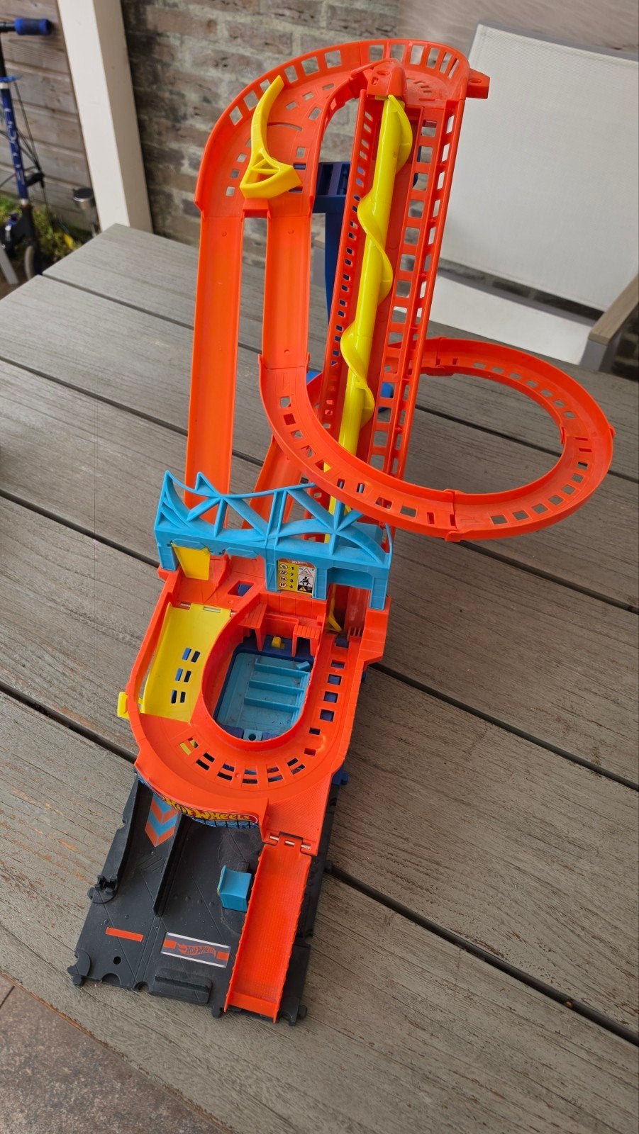 Hot Wheels Racebaan rollercoaster, Kinderen en Baby's, Racebaan, Ophalen of Verzenden, Zo goed als nieuw, Hot Wheels
