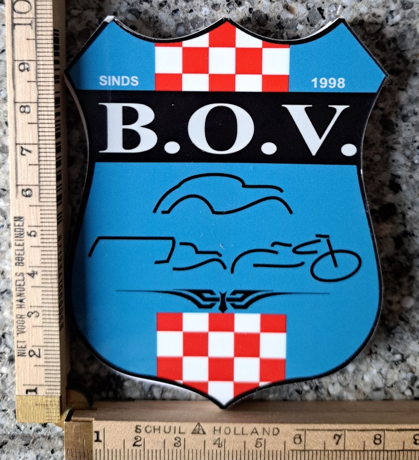 schildvormige clubembleem Brabantse Oldtimer Vereniging, Ophalen of Verzenden, Zo goed als nieuw, Auto's