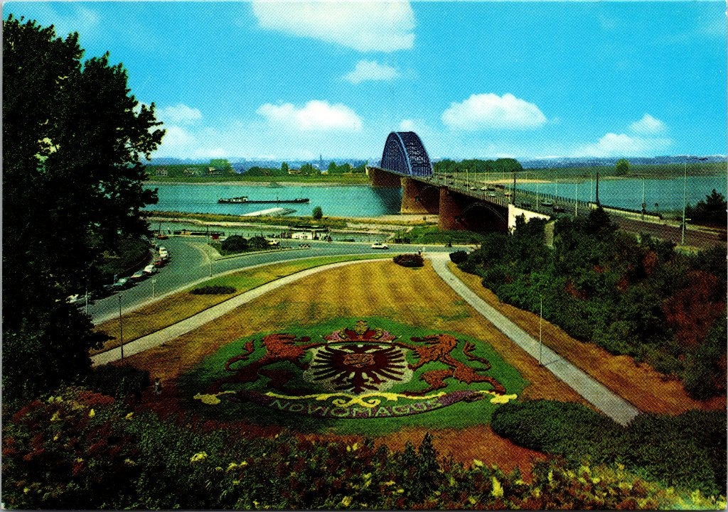 Nijmegen - 12 oude ansichtkaarten Waalbrug IV, Verzamelen, Ansichtkaarten | Nederland, Verzenden, 1960 tot 1980, Gelopen, Gelderland