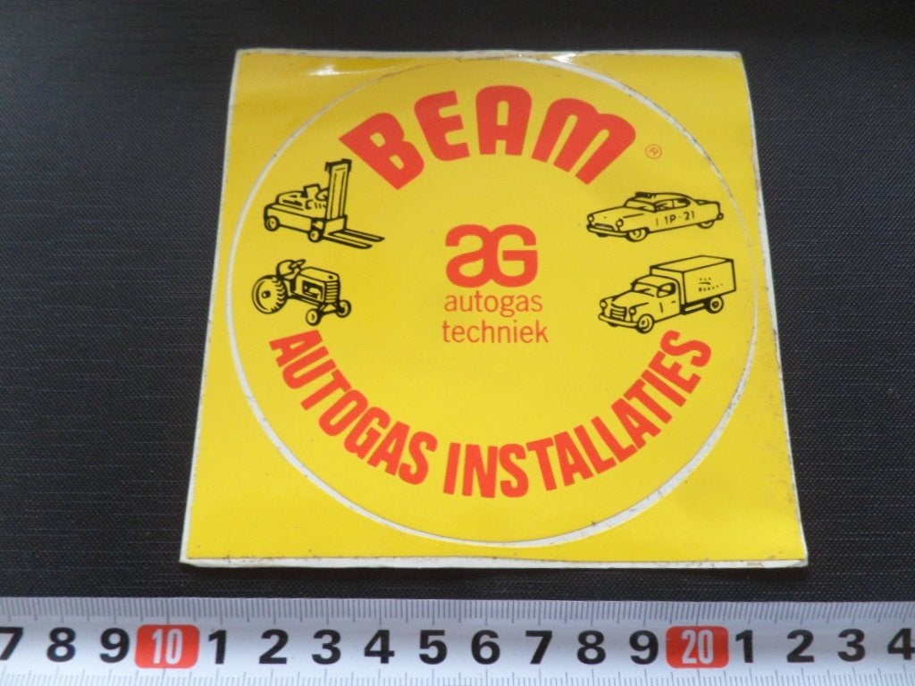 sticker BEAM autogas installaties / autogas techniek, Ophalen, Zo goed als nieuw