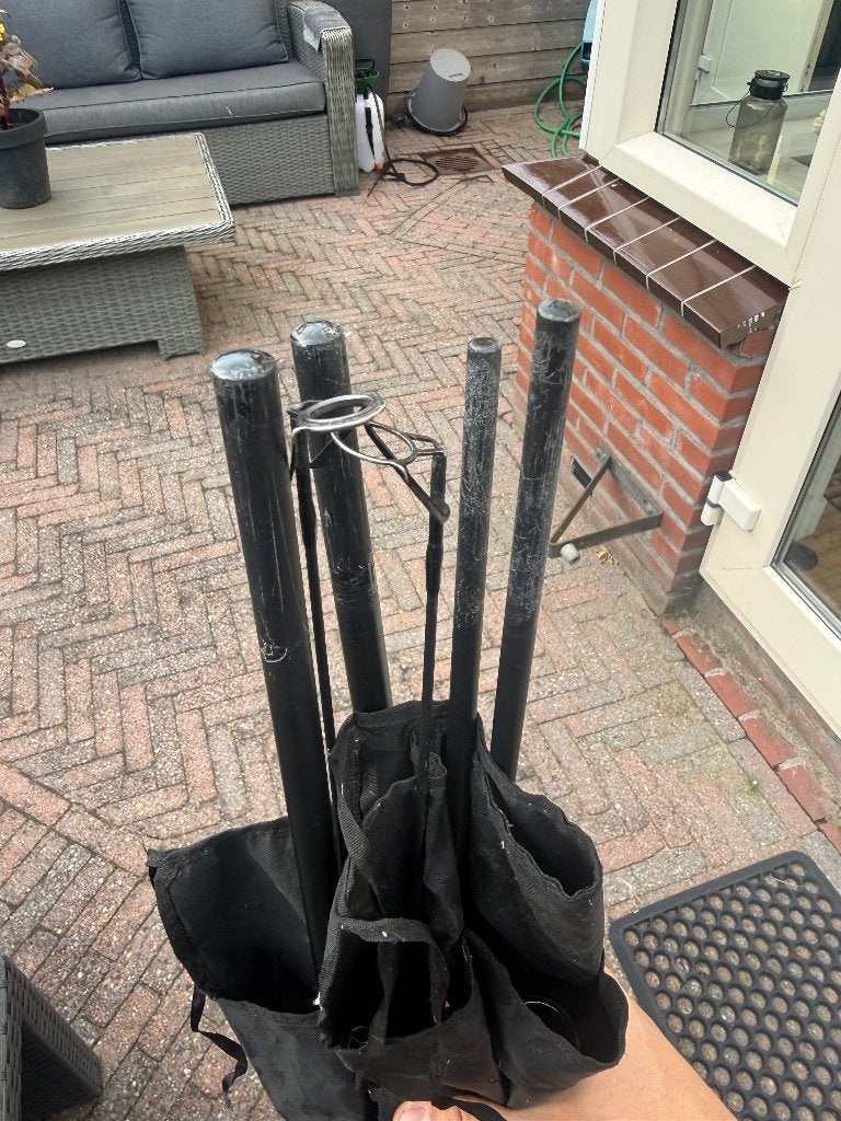2x Daiwa Black Widow 12ft 3lb – driedelig, Ophalen, Werphengel
