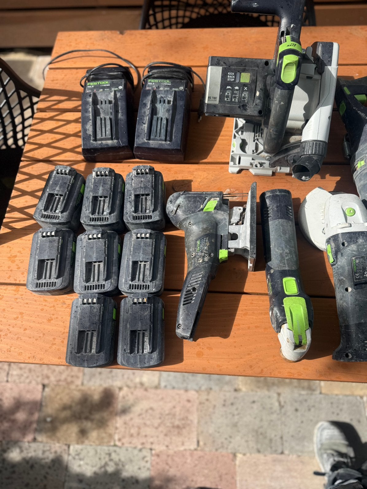 Festool set met accus en laders.  lees omschrijving aub, Ophalen, Gebruikt