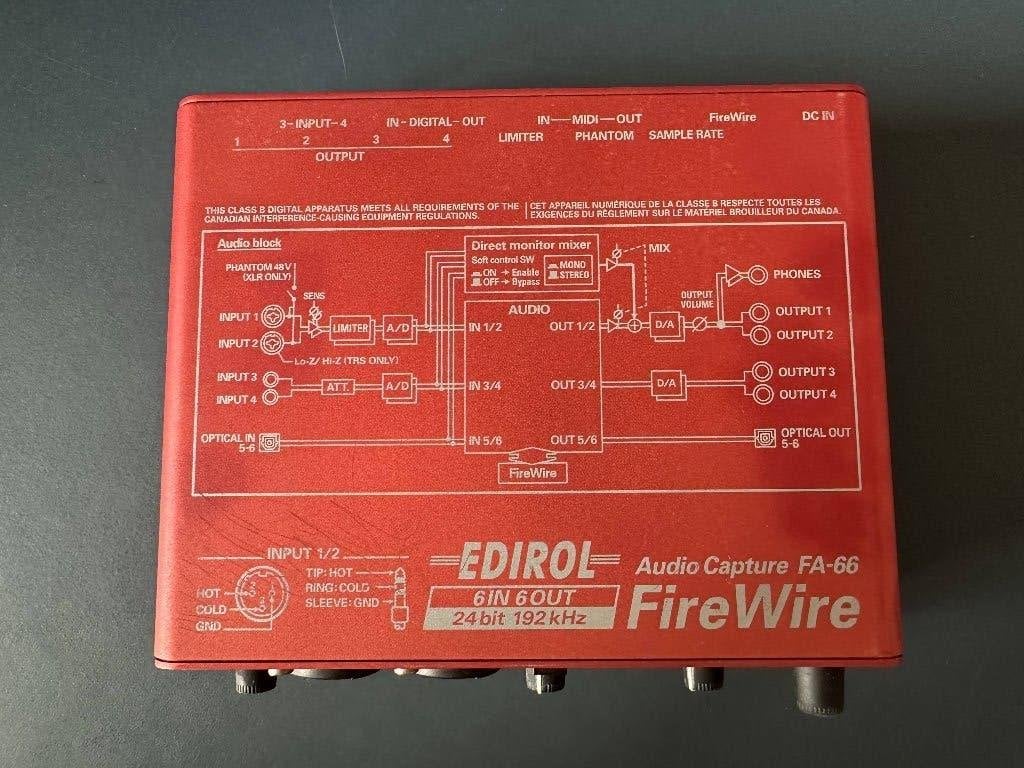 Fire Wire Edirol - Roland FA 66, Verzenden, Gebruikt