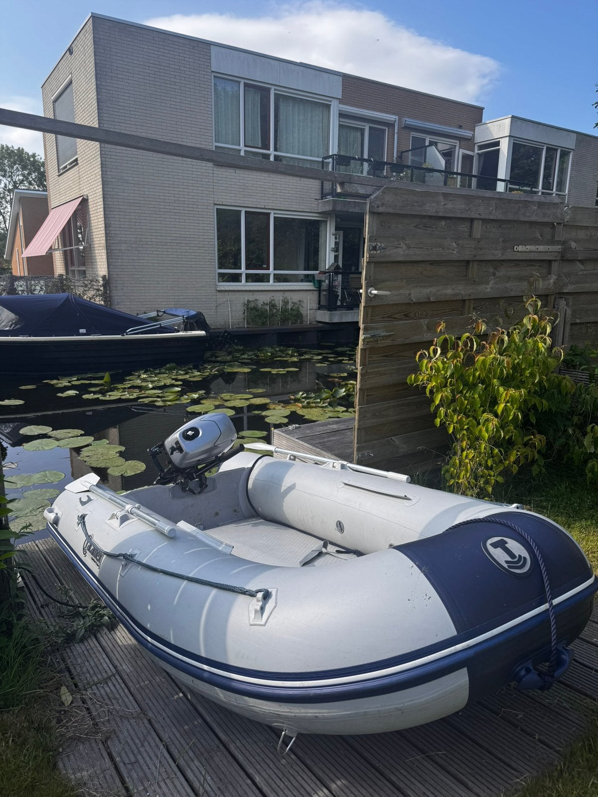 Talamex comfortline rubberboot 3m + mariner 5pk motor, Ophalen, Zo goed als nieuw, Motor en Techniek, Motorboot