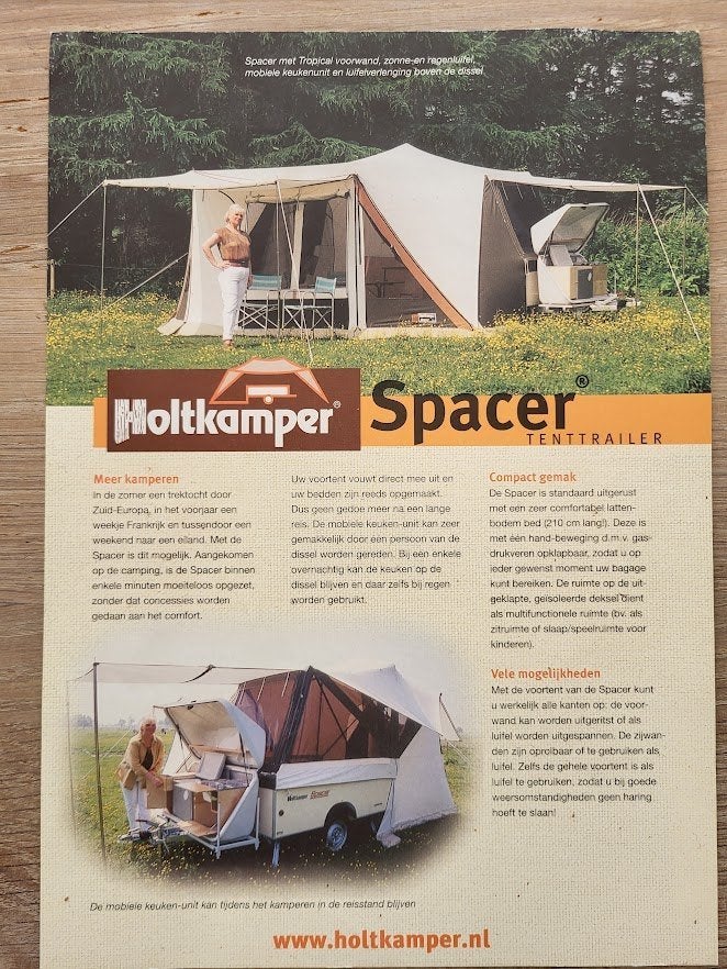 Vouwwagen Holtkamper Spacer !, Caravans en Kamperen, Ophalen, Meerkleurig, Tot en met 2, Aanwezig