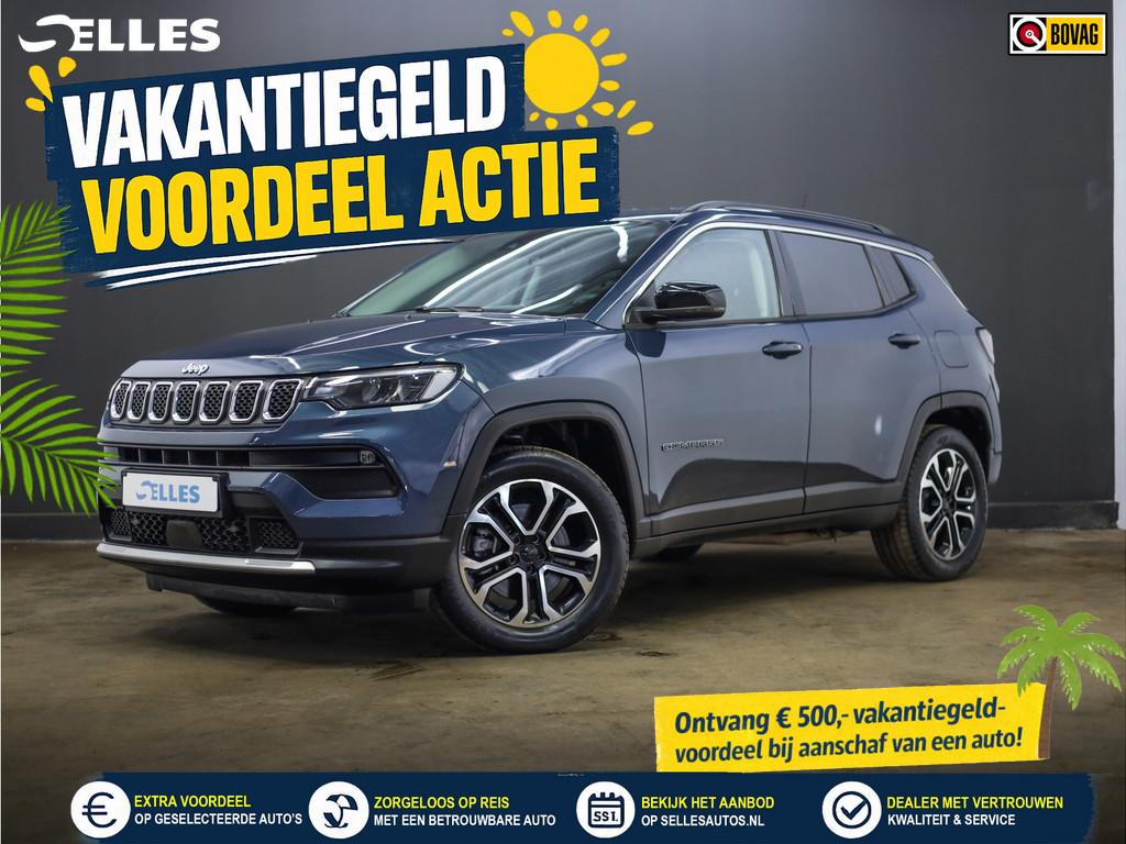Jeep Compass 4xe 190 Plug-in Hybrid Electric Limited | SOH 9, Automaat, Start-stop-systeem, Blauw, Leder en Stof