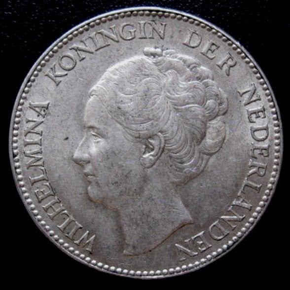 Zilveren Gulden 1931 in een mooie staat, 1 gulden, Verzenden, Zilver, Koningin Wilhelmina