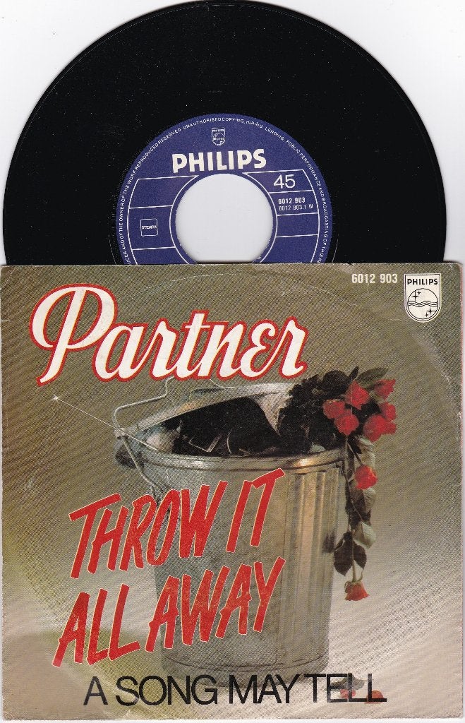 Partner - Throw It All Away, Ophalen of Verzenden, Gebruikt, 7 inch, Pop
