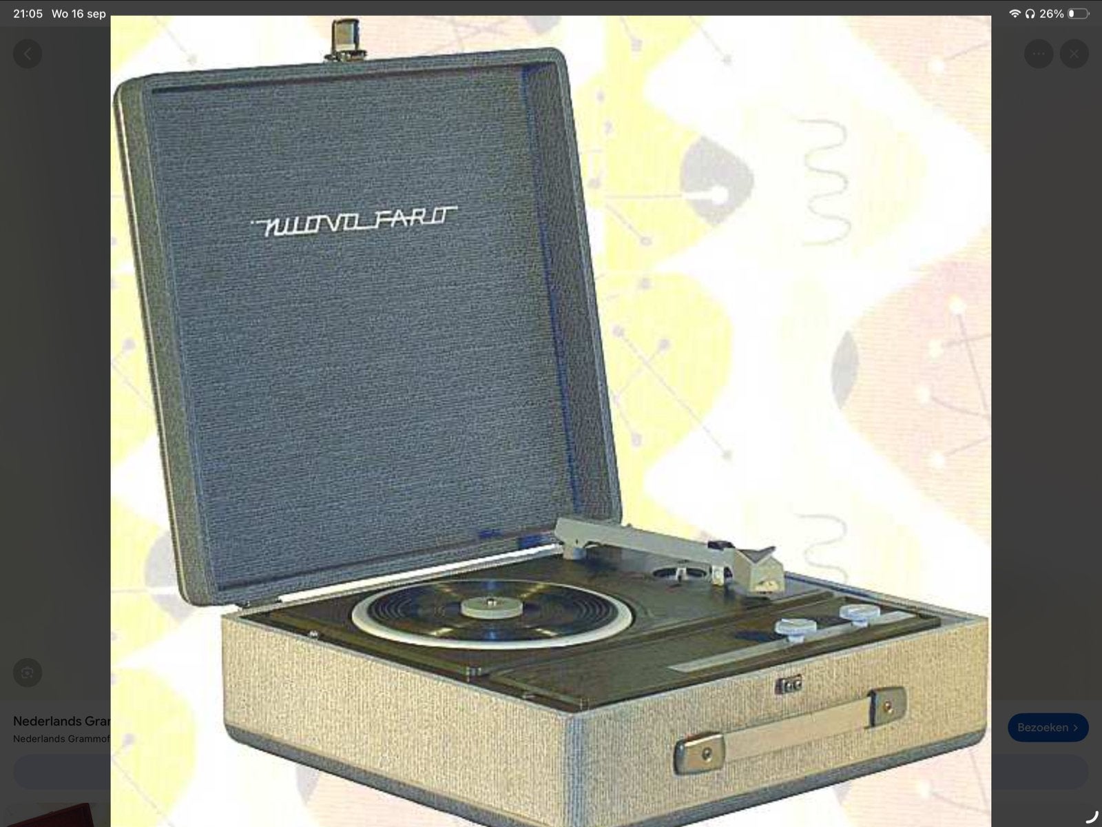 Gezocht: Nuova Faro pickup - Vintage platenspeler, Ophalen of Verzenden, Gebruikt, Platenspeler, Overige merken