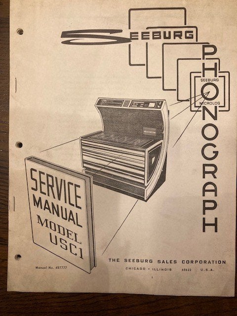 SEEBURG SELECT-O-MATIC MODEL USC1 SERVICE MANUAL met schema', Met singles, Ophalen of Verzenden, Zo goed als nieuw, 1970 tot heden