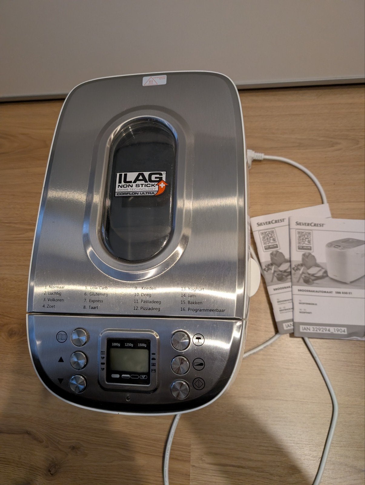 Broodbakmachine - Zo goed als nieuw, Met timer, Kijkvenster, 800 tot 1200 gram deeg, Ophalen of Verzenden