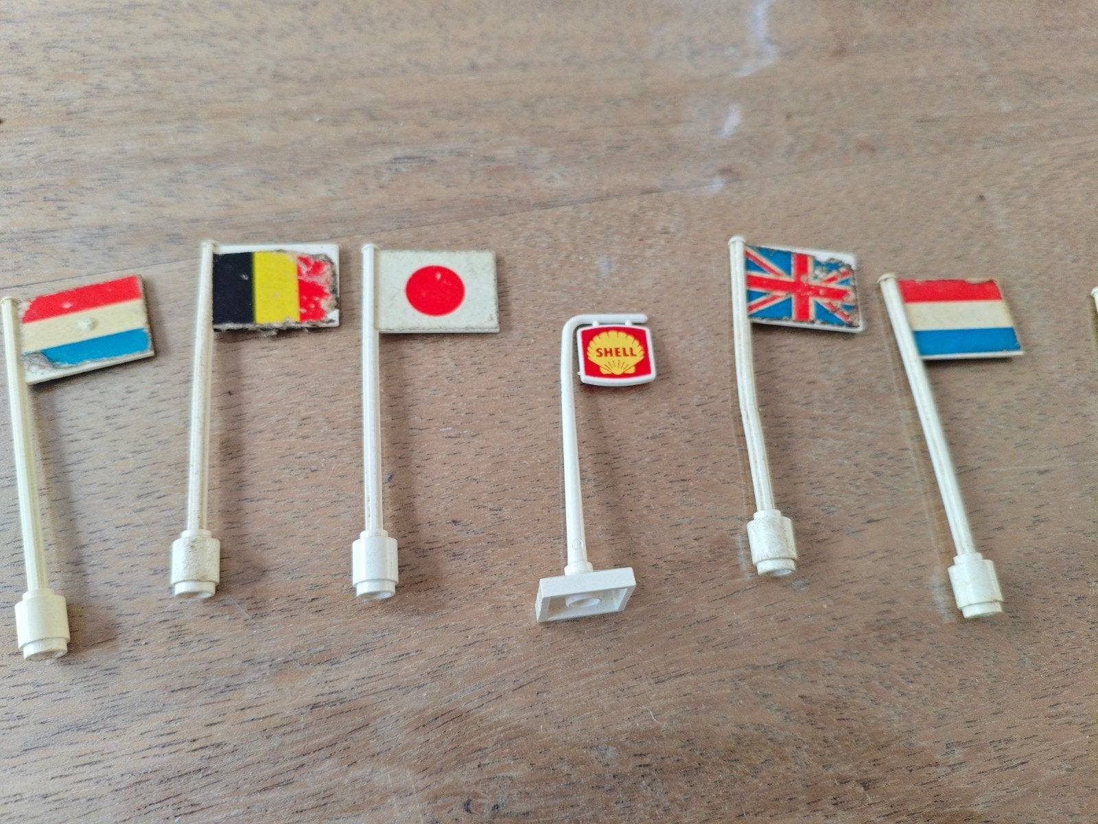 Lego oude vlaggen en shell mast, Ophalen, Lego, Losse stenen, Inclusief accessoires