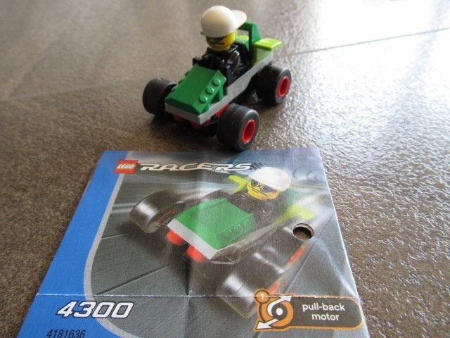 2x lego 4300 racer met pull back motor, Gebruikt, Lego, Compleet, Ophalen of Verzenden